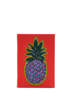 Olympia Le-Tan pineapple-embroidery clutch bag - Red