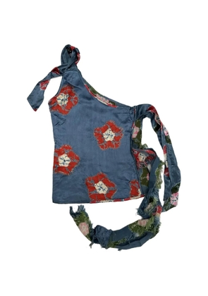 TIGRA TIGRA floral tie top - Blue