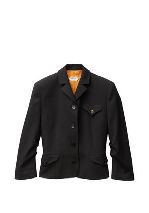 Versace draped Grain de Poudre wool jacket - Black
