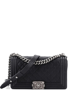 CHANEL Pre-Owned Boy Flap Bag Quilted Caviar Old Medium crossbody bag - Black