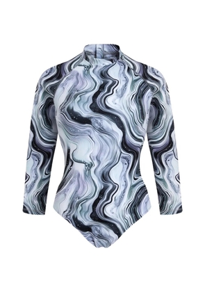 Vilebrequin UV protection marble-print swimsuit - White