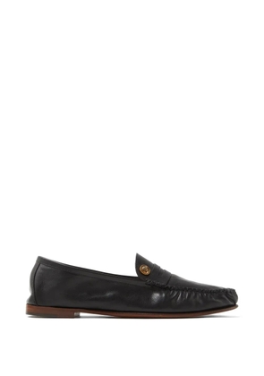 Versace Guanto leather driver shoes - Black