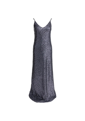 Semper sequined V-neck dress - Grey