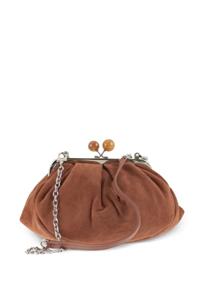 Weekend Max Mara small Pasticcino suede clutch bag - Brown