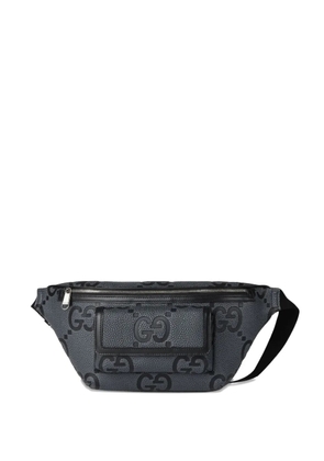Gucci logo pattern pocket belt bag - Black