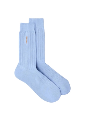Versace ribbed logo socks - Blue