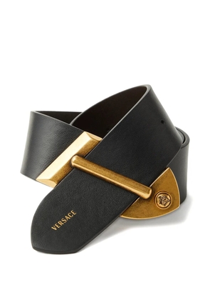 Versace leather belt 5 cm - Black