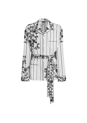 Dolce & Gabbana vanity robe with embroidery - White