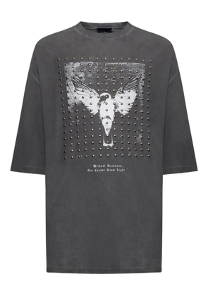 John Richmond graphic-print studded T-shirt - Black
