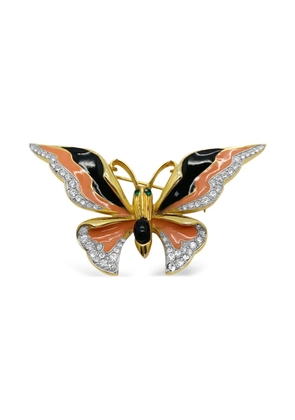Jennifer Gibson Jewellery 1960s butterfly enamel brooch - Gold