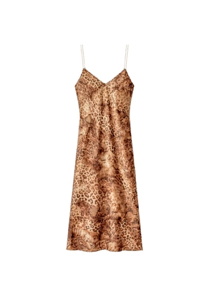 Ba&Sh animal-print V-neck midi dress - Brown