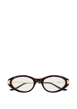 Cartier Eyewear oval-frame glasses - Brown