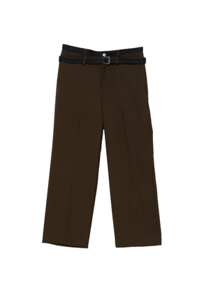 sacai belted trousers - Brown