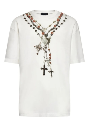 John Richmond cross-print T-shirt - White