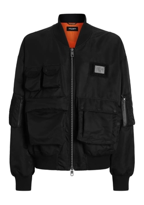 Dolce & Gabbana multi-pocket bomber jacket - Black