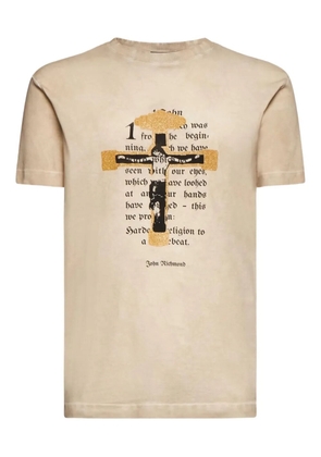John Richmond graphic-print T-shirt - Neutrals