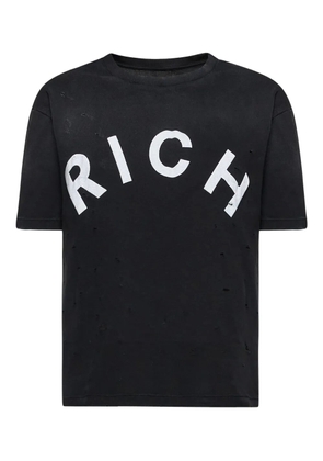 John Richmond distressed cotton T-shirt - Black