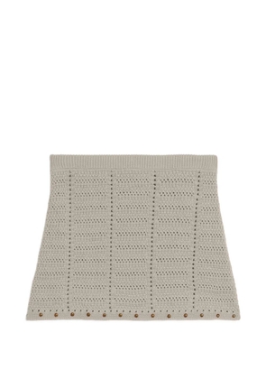 A Paper Kid knitted mini skirt - Neutrals