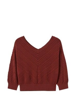 TWINSET pointelle-knit top - Red
