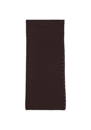 A Paper Kid knitted studded midi skirt - Brown