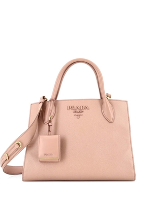 Prada Pre-Owned Monochrome Saffiano with City Calf Medium tote bag - Neutrals