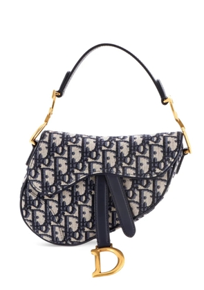 Christian Dior Pre-Owned Saddle Handbag Oblique Canvas Mini shoulder bag - Blue