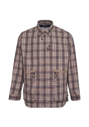 Comme des Garçons Homme zipped checked jacket - Neutrals