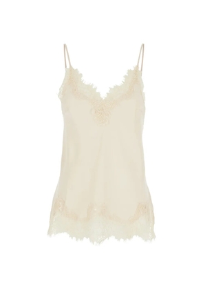 Gold Hawk Coco lace V-neck top - Neutrals