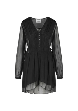 MARANT ÉTOILE v-neck button dress - Black