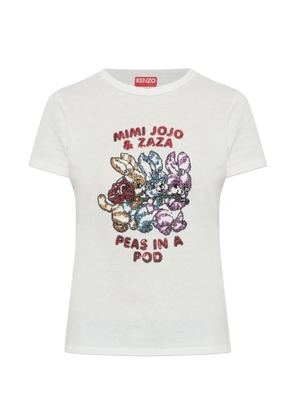 Kenzo sequin-embellished T-shirt - Neutrals
