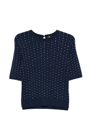 Maje embellished crew-neck T-shirt - Blue
