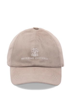 Brunello Cucinelli logo-embroidered baseball cap - Neutrals