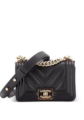 CHANEL Pre-Owned Boy Flap Bag Chevron Lambskin Mini shoulder bag - Black