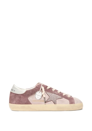 Golden Goose Super-star suede crystal glitter sneakers - Pink