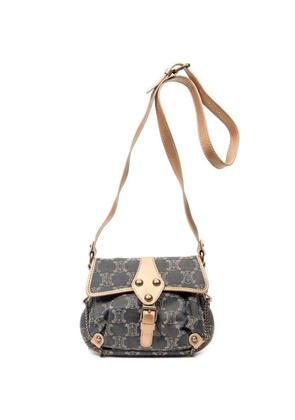 Celine Pre-Owned Macadam denim cross body bag - Blue