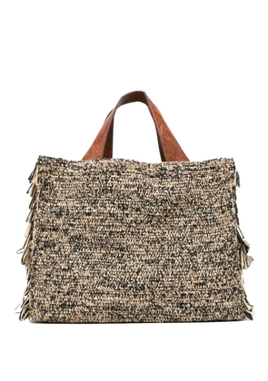 IBELIV Onja fringed tote bag - Neutrals
