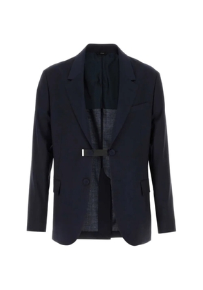 FENDI removable-strap single-breasted blazer - Blue