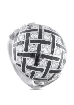 LB Exclusive lattice diamond ring - Silver