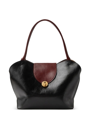 Versace Vivian large leather shoulder bag - Black