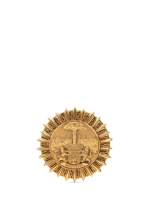 CHANEL Pre-Owned 1970-1980 Gold Plated Coat of Arms Pin Brooch costume brooch