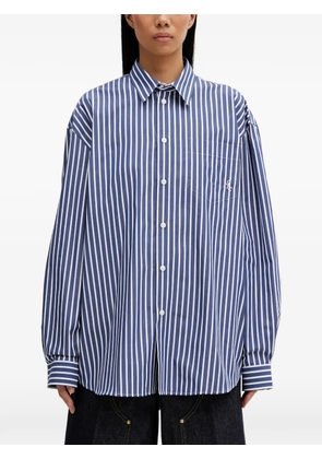 Sporty & Rich striped chest-pocket shirt - Blue