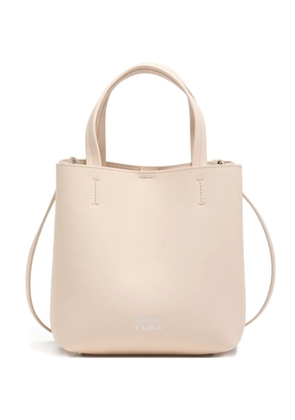 Bimba y Lola small leather tote bag - Neutrals