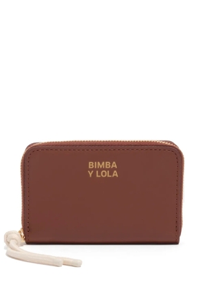 Bimba y Lola Wallnut small cow leather purse - Brown