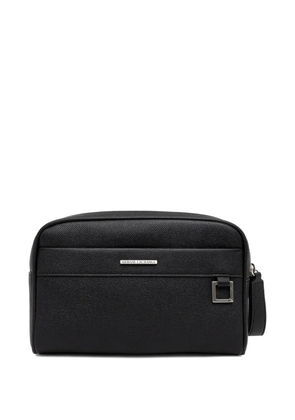 Armani Exchange zipped wash bag - Black