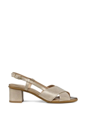 Geox Aurely 50 crisscross buckle strap pumps - Gold