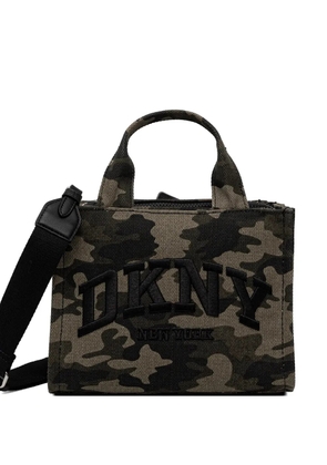 DKNY camouflage logo-patch tote bag - Green