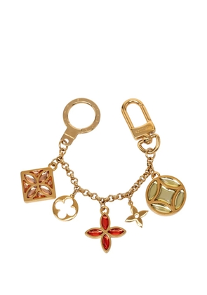Louis Vuitton Pre-Owned 2012 Gold Plated Monogram Ice Flower Bag Charm key chain
