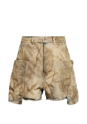 Rick Owens DRKSHDW frayed pocket shorts - Neutrals