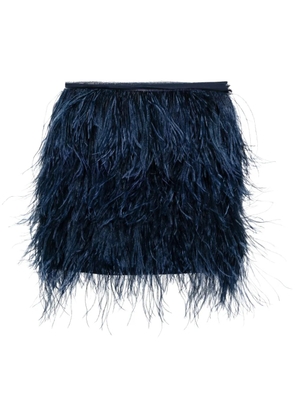 Dorothee Schumacher fully-feather appliqué mini skirt - Blue