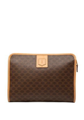 Celine Pre-Owned 2011 Macadam Coated Canvas clutch bag - Brown